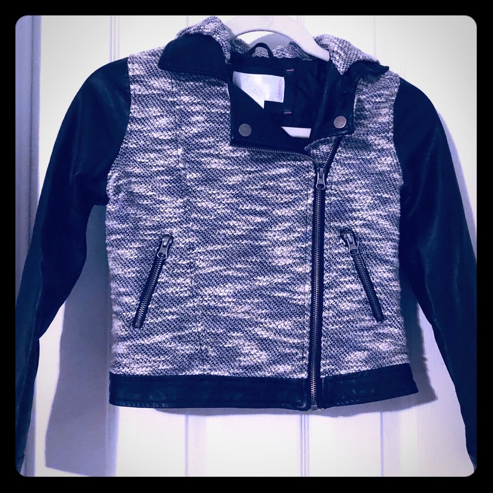 “Rider” jacket - tweed and faux leather